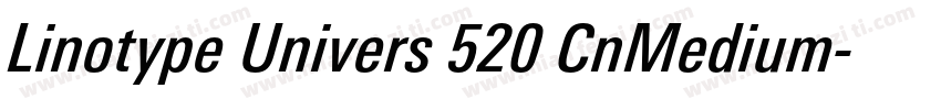 Linotype Univers 520 CnMedium字体转换